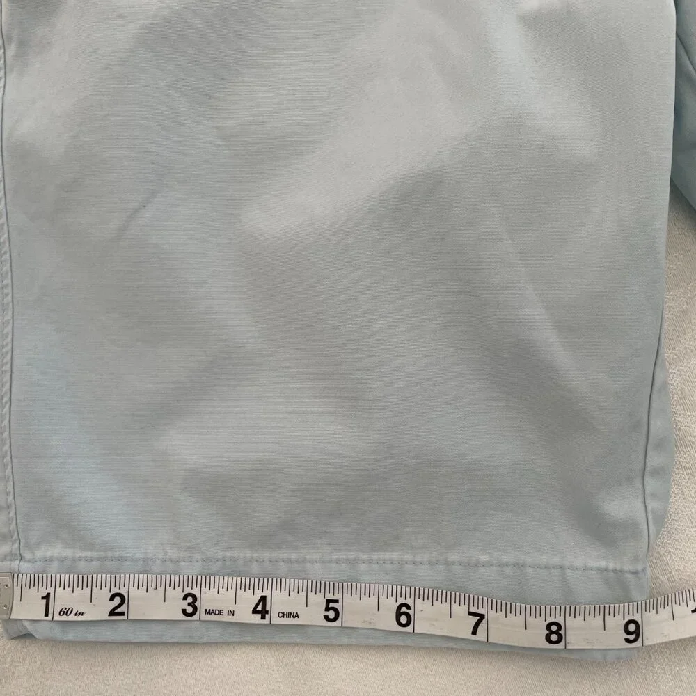 J Crew Men’s Size 29 Chino Shorts Light Blue Cotton Flat Front Casual